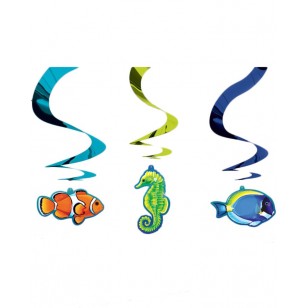 Deep Sea Tropical Fish Luau Island Party Swirls